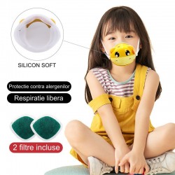 Masca de protectie Smart cu ventilatie si filtru activ pentru copii